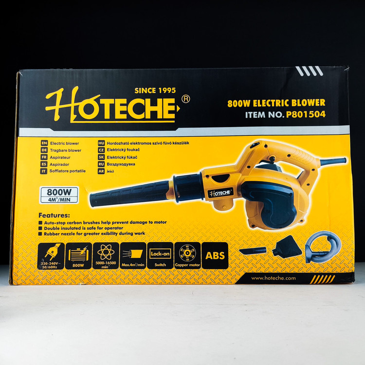 بلوور - جت فن برقی - دمنده و مکنده باد - خزان روب - فوتک 800 وات - برند اصلی Hoteche هوتچ (801504)