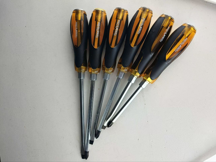 مجموعه 6 عددی پیچ گوشتی چهارسو و دو سو ضربه خور نوک حرارت دیده حرفه ای - برند اصلی Hoteche هوتچ (241506)