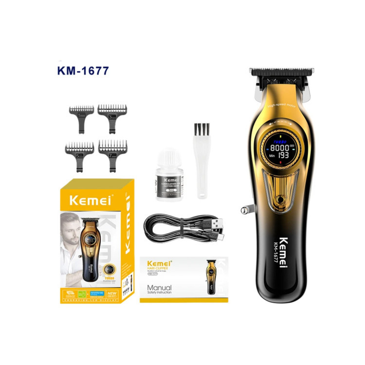 ماشین اصلاح کیمی مدل KM-1677 با تیغه سرامیک و برش مستقیم
