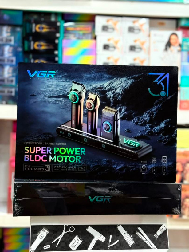 ست ۳ عددی ماشین اصلاح وی جی آر مدل V-001Pro+977+377