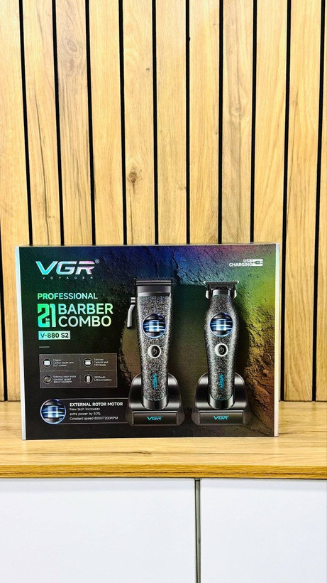 ست ۲ عددی ماشین اصلاح وی جی آر V-880 S2 مشکی